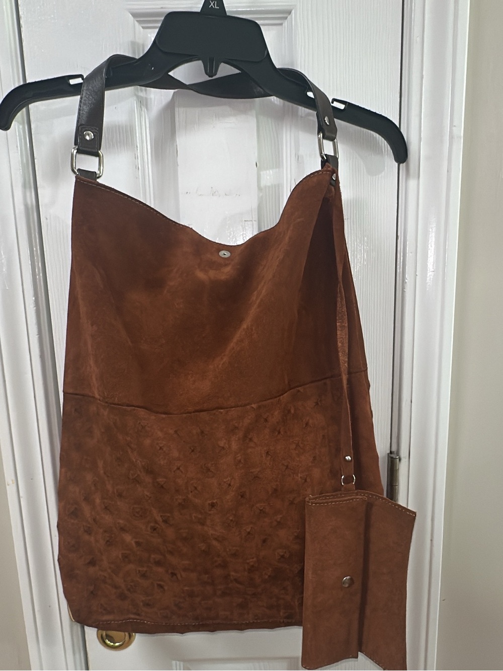 Gianni Notaro Italian leather hobo bag with attached wallet. 17.5x17 (bags20)